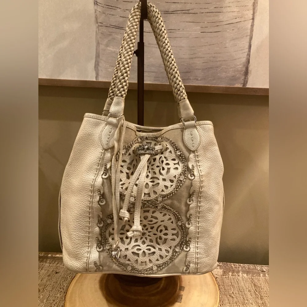 Brighton Collectibles‎ MASTERPIECE NICHOLA Leather Shoulder Crossbody Bag Laser